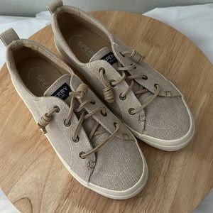 Sperry Crest Vibes Washed Twill Slip-On Sneakers